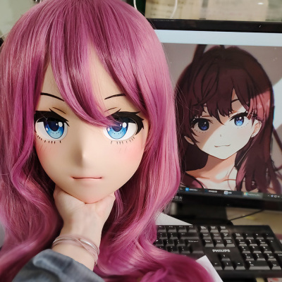 (GLA036)Customize Character'! Female/Girl Resin Full/Half Head With Lock Anime Cosplay Japanese Animego Kigurumi Mask (GLA036)Customize Character'! Female/Girl Resin Full/Half Head With Lock Anime Cosplay Japanese Animego Kigurumi Mask